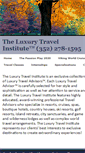 Mobile Screenshot of luxurytravelinstitute.com