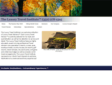 Tablet Screenshot of luxurytravelinstitute.com